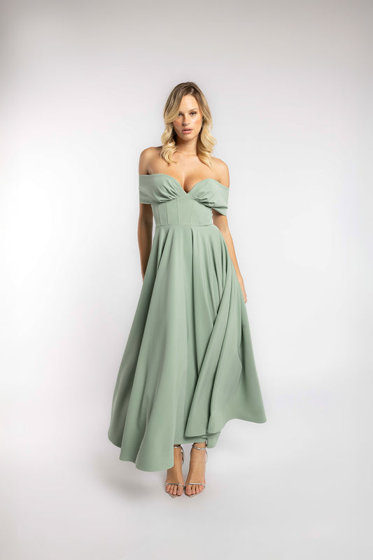 Sage Dune Midi Dress