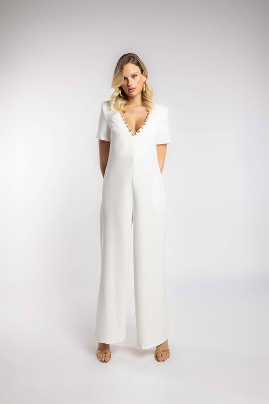 Ivory Jewel Jumpsuit