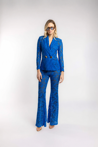 Bleu dentelle flare
