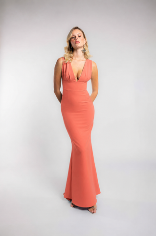 Aqua Silhouette Gown